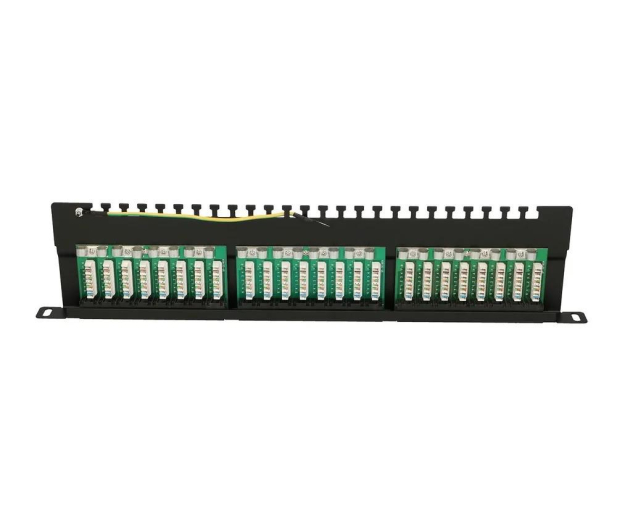 ExtraLink  Patchpanel 24p 19" 0,5U UTP 6 (czarna) - 1323252 - zdjęcie 4